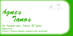 agnes tanos business card